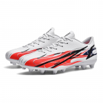 32-47 Unisex madala otsaga pika naelaga jalgpallijalatsid poistele ja t&uuml;drukutele Kunstmurust praktilised treeningjalatsid 32 valge