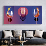 Moodne abstraktne kuldne vein, klaaspaat, liblikas l&otilde;uend, maalimine plakatid ja tr&uuml;kised seinakunst Elutoa kodukaunistus ilma raamita 20cm&times;40cm NoFrame