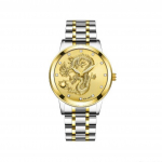 Luksuslik &uuml;mmargune kvartsist kivist draakoni sihverplaadiga vabaaja k&auml;ekellad roostevaba rihmaga moodne kell veekindel meeste k&auml;ekell