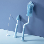 3 TK vasts&uuml;ndinud beebipudeli puhastushari silikoonist 360 kraadi p&ouml;&ouml;rleva pika k&auml;epidemega beebipudeli nibutopsi puhastushari roosa