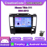 Android autoraadio multimeedia videopleier Nissan Tiida C11-le 2004-2013 Nupuga Carplay WiFi BT 2 Din 2+32GB 2+32GB