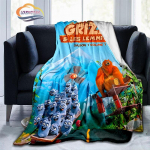 Grizzy and The Lemmings laste tekk Cartoon Bear hiir Flanell kohev tekk Diivanvoodi tekk matkatekk 150x180cm