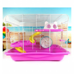 Suur kolmekihiline hamstrimaja puur vaikselt jooksva rattaga liugmajaga hamstri lemmikloomale punane