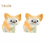 2 tk Mini Rebane Ornament Armas dekoratiivne Kauakestev Armas V&auml;ike Fennec Rebase Kujuke Mikromaastik