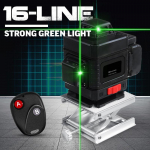 100 V&ndash;240 V 16 rida laseri tase + klamber 3D isetasanduv 360 horisontaalne ja vertikaalne rist v&auml;litingimustes v&otilde;imas roheline laserkiire liin full sets