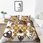 Klassikaline luksuslik voodipesu Luksusliku tr&uuml;kiga tekikattega padjap&uuml;&uuml;r 2 v&otilde;i 3 t&auml;issuuruses kahekordse mikrokiust kangast pehmest pestavast t&otilde;mblukuga kodukaunistus Baby 100x135cm