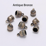 50 tk/partii otsaots Tuttk&uuml;barad helmed kaelakee &uuml;mmargune nahast juhe krimpsu otsam&uuml;tsid Ehete kinnitusvahend isetegemise tarvikute otsimine 14mm x 50pcs