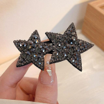 Rhinestone Star Juukseklambrid Naistele Juuksen&otilde;el, T&auml;iskristalltangid L&auml;ikivad pauguga k&uuml;ljeklambrid Hairgrip Juukseaksessuaarid Magusad peakatted hall v&auml;rv