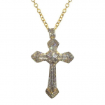 S&auml;delev kristall Jeesuse suure risti ripats kaelakee naiste peopulmade ripats kaelakeedega naistele meeste ehted 60CM