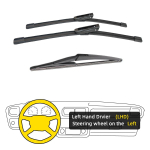 3TK Citroen C3 MK2 luukp&auml;rale 2009-2016 26 16 12 eesmised tagumised klaasipuhastid esiklaas esiklaasi aknal&otilde;ikuri tarvikud 2013 2014 2015 2016