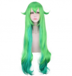 Anime 100cm naiste Cosplay parukas N&otilde;id Lulu pikk parukas Cosplay kost&uuml;&uuml;m Soraka Star kuumakindlad s&uuml;nteetilised juuksed 95-100cm roheline