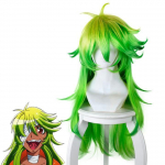 Anime 80cm Vangla Nanbaka Niko Nr.25 Cosplay Parukad Roheline Kollane Ombre 80cm Pikk Krussis S&uuml;nteetiline Juustest Parukas 80cm roheline