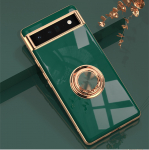 Google Pixel 8 7A 7 Pro 6A 5A &uuml;mbris, magnetiline autohoidik, 6D plaadistusraam, silikoonist kestast r&otilde;ngasalus, TPU kaitsekate for Pixel 8 tumeroheline v&auml;rv