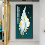 Kuldsed valged suled plakatid Seinakunst Toa sisustus Luksuslik abstraktne kuldne lint veranda koridori l&otilde;uendi maalimiseks kodukaunistuseks 50x100cm No Frame