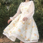 Peo stiilis t&uuml;druk, armas pehme Lolita Cosplay pitsiline JSK kleit neiu kost&uuml;&uuml;mikleit M mitmev&auml;rviline