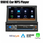 9901C 7-tolline juhtmevaba autoraadio CarPlay ja Android Auto autostereo Bluetooth 5.1 FM-raadio MP5-m&auml;ngija 7 Inch with carplay must