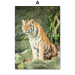 Džungliloomad Seinakunstiprindid L&otilde;uendimaalid Tiiger-elevant Kaelkirjak Rebane Tukaan P&otilde;hjamaade Plakati Dekoratsioonipildid elutuppa A4 21X30cm No Framed