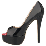 Cross-dresser Unisex Meeste Hot Drag Queen Mood Peep Toe Platvorm Pumbad 14cm Seksikas lakknahast k&otilde;rged kontsad Kingad Pumbad Stilettos SM Gay Newhalf 39 gray
