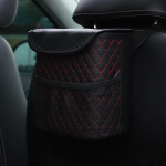 Universal Interior Trash Can Waterproof Trash Bin Multifunction Seat Back Garbage Auto Organizer w/ 4 Free Hook Car pruun