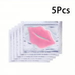 5 tk Crystal Huulemask V&auml;hendab vananemisilminguid Siledad Kortsud Niisutuse Essents Patch Huuled T&auml;idlane geel Isikuhooldus Niisutavad hooldusvahendid 5 PCs roosa