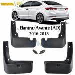 Komplekt vormitud porilappide jaoks Hyundai Elantra Avante AD 2016 - 2018 Sedaani porilapid Pritsmekaitsed Porikaitsed Poritiivad eesmised taga