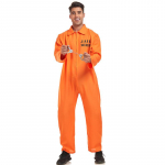 American Prisoner Cosplay kost&uuml;&uuml;m P&uuml;ksid meeste kombinesoon T&auml;iskasvanute oranž vangla vormiriietus Cosplay Halloweeni kost&uuml;&uuml;mide rekvisiidid L oranž