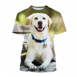 Uus meeste naljakas vabaaja koerte 3D l&uuml;hikeste varrukatega T-s&auml;rk Harajuku Style Pet Print Top Armas Looma Labradori retriiveri T-s&auml;rk XXS