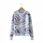 Aproms, elegantne roheline lipsuga kootud kampsun ja pulloverid, naiste 2021. aasta talvine pikkade varrukatega soe soonikuga džemprid, naiste &otilde;huke topp L sinine