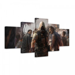 Kodukaunistus Modulaarne l&otilde;uend Pilt 5-osaline tulistaja ja zombide filmide maalimine plakatid l&otilde;uendimaalid hulgim&uuml;&uuml;k ilma raamita 20x35cm*2 20x45cm*2 20x55cm*1