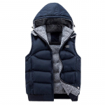 Meeste jope varrukateta Veste Homme talvemood vabaaja mantlid meeste kapuutsiga puuvillane - polsterdatud XL