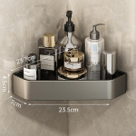 Vannitoa tarvikud 2/3/4 kihiline k&auml;ter&auml;tikuivati ​​Tualett-tarvete hoidmine Vannitoa riiul Hall seinale paigaldatav WC-ruum Alumiinium Single