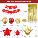 Kuldsed &otilde;hupallid Garland Kaare komplekt Punane v&otilde;i roheline lateksist &otilde;hupalli s&uuml;nnip&auml;evapeo kujundus lastele t&auml;iskasvanute pulmade &otilde;hupalli beebi du&scaron;i sisekujundus