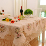 Puuvillane heegeldatud laudlina ristk&uuml;likukujulise tikandiga laudlinad uusaastakaunistuseks J&otilde;ululauariided pulmakaunistuseks 130x180cm