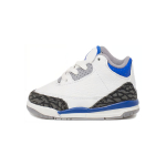 Air Jordan 3 Retro TD Racer Blue Beebi tossud Valge Must Tsemendihall 832033-145 26