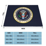 USA presidendi pitsatiga tekk Presidendivalimised H&auml;&auml;letamine Donald Trump Villane visketekk Lennureis &Uuml;lipehme soe voodikate 75x100cm 30x40in beige