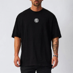 Muscleguys Summer Slim &uuml;lisuured meeste kiirelt kuivavad riided Uus Sport Fitness T-s&auml;rk hingav top M must