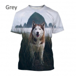Suvine uus naljakas lemmikloomakoer husky 3D-printimine T-s&auml;rk Mood Unisex Casual Harajuku Street Style &Uuml;markaelus L&uuml;hikeste varrukatega T-s&auml;rk 5XL