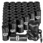 800 kakakotti koerakassile, mustad plastikust lemmikloomade j&auml;&auml;tmekotid, jalutusrihmaklambriga dosaator must