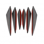 6 tk must kokkup&otilde;rkevastane plaaster auto kaitseraua kaitseriba laiendatud stiilis universaalne automaatne kriimustusvastane kaitseraua kaitse B