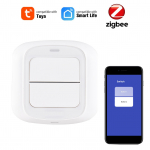 ZigBee Kahekordne Nutikas Stseenil&uuml;liti Nupp DIY Koduautomaatika Stseeni Sidumine APP Kaugjuhtimine ZigBee valge