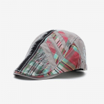Meeste bareti m&uuml;ts Patchwork Check Forward Cap Peaked Cap Newsboy Caps meestele Reguleeritav luuderohi m&uuml;ts hall