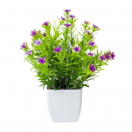 Kunstlik potitaim Mini tuhmumisvastane Lihtne Hooldus Realistlik Ilma kastmiseta Kaunistamine UV-kindel laua keskosa Potiga kunstlik taim Kodukaunistus roosa