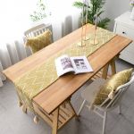 Lauajooks Tutitriibuga Veekindel lauajooks Jaapani maal&auml;hedane pulmakaunistus s&ouml;&ouml;gilauale Moodne kodutekstiil 30X100cm kollane