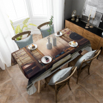 Puidust uksest lilledega teekomplekt Laudlina P&uuml;hadekaunistused Veekindlad ristk&uuml;likukujulised laudlinad Pulmakaunistused Lauakate 4pcs 33x48 Table mat