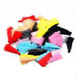 50 Pieces Mixed Tassels Charms Satin Tassel for Bookmark Craft Phone bag with chain Pendant Key Ring