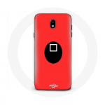 Samsung Galaxy J5 2017 Squid Game ruudukujulise maski &uuml;mbris punasel taustal