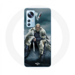 Coque pour Xiaomi Mi 12 / 12X Vikings S&eacute;rie Saison 6 Ragnar Lothbrok logo V Ep&eacute;e Gris Fond Brouillard