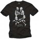 Skull Skeleton Skull Love Rock Band Punk Emo Fun Cult S Unisex T-s&auml;rk S