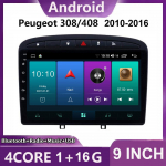Autoraadio Peugeot 408 jaoks Peugeot 308 308SW jaoks 2010-2016 9 tolli Android Carplay multimeedia videopleier GPS-navigatsioon WIFI 2+32GB 1+16GB