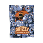 Naljakas Grizzy ja Lemmings multifilmitegelase tekk Flanell-tekk voodi kate Elutoa piknikureisi kodudiivan 75x100cm 30x40in